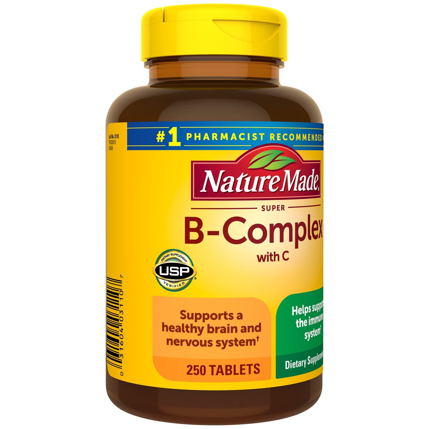 Nature Made Super B Complex with Vitamin C & Folic Acid, 140 Tablets | B Complex Vitamins for Women and Men, Dietary Supplement for Immune Support, Gluten Free, 140 Day Supply Gsupps Australia