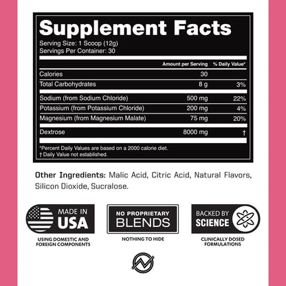 Outwork Nutrition Electrolytes Powder - Hydration Powder for Exercise Endurance & Muscle Cramp Relief - Instant Hydration, Electrolyte Drink Mix - Watermelon Flavor, 30 Serv