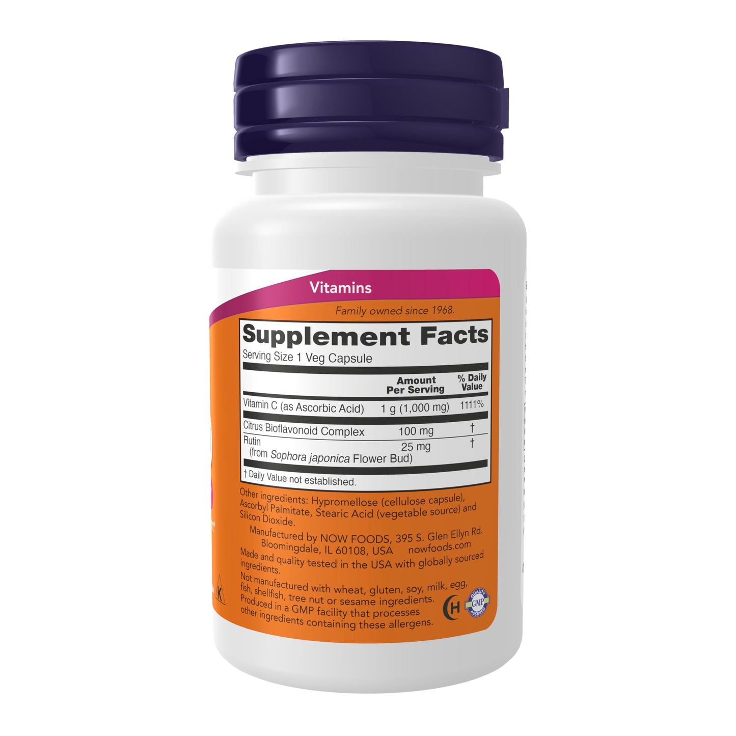 NOW Foods Supplements, Vitamin C-1,000 with 100 mg of Bioflavonoids, Antioxidant protection*, 100 Veg Capsules Gsupps Australia