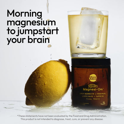 Moon Juice Magnesi-Om Magnesium Powder Supplement - Chelated Magnesium Complex + L-Theanine Blend for Rest, Relaxation & Regularity - Vegan, Non-GMO & No Sugar, Berry, 4.2 oz, 30 Servings