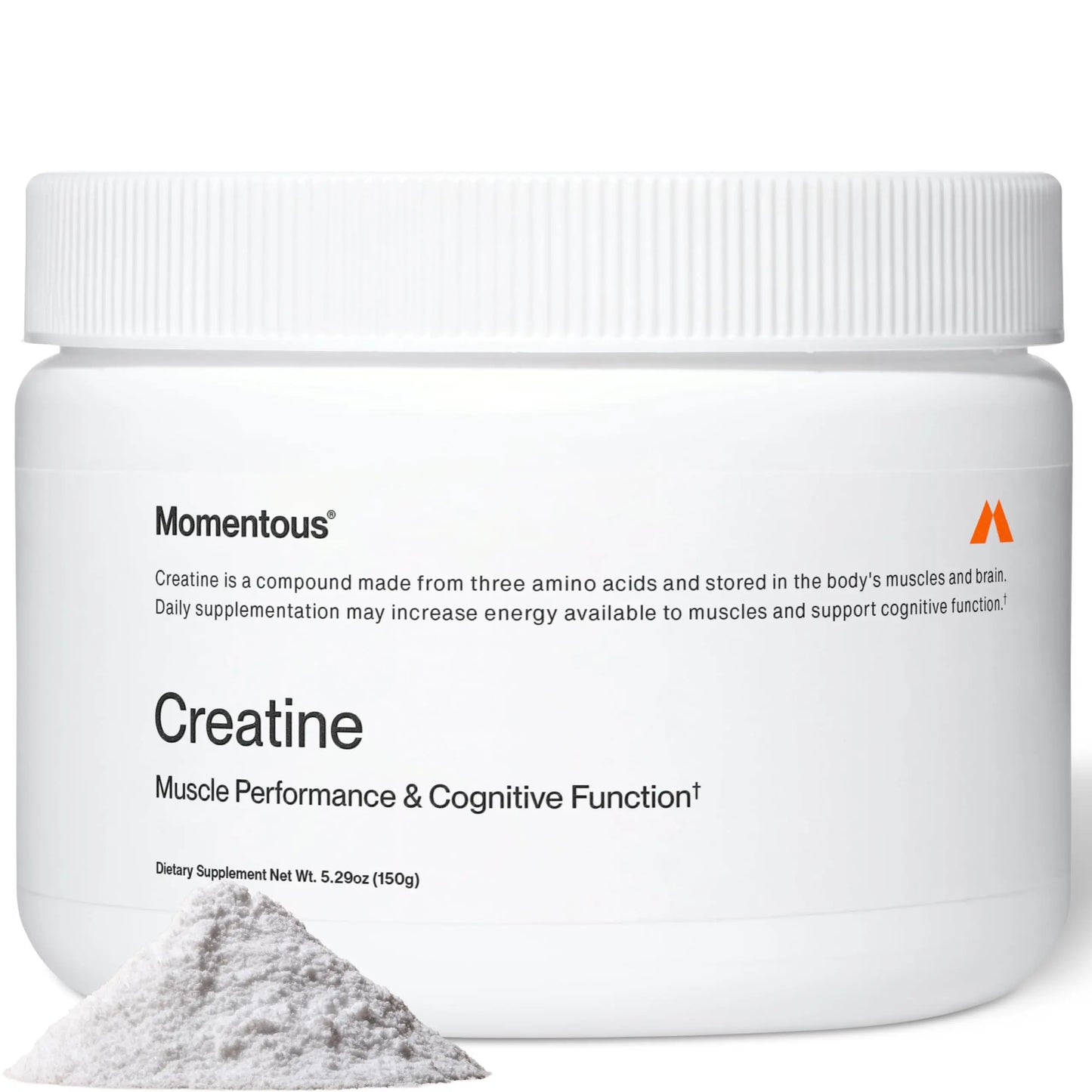 Momentous Creatine Monohydrate Powder - Creatine Powder - Supports Strength, Lean Muscle, & Recovery for Men & Women - NSF Certified for Sport - 5 g per Serving - 30 Servings Momentous