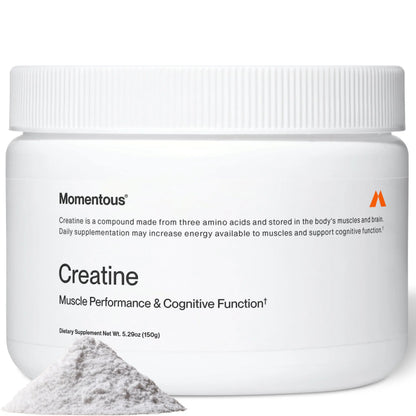 Momentous Creatine Monohydrate Powder - Creatine Powder - Supports Strength, Lean Muscle, & Recovery for Men & Women - NSF Certified for Sport - 5 g per Serving - 30 Servings Momentous