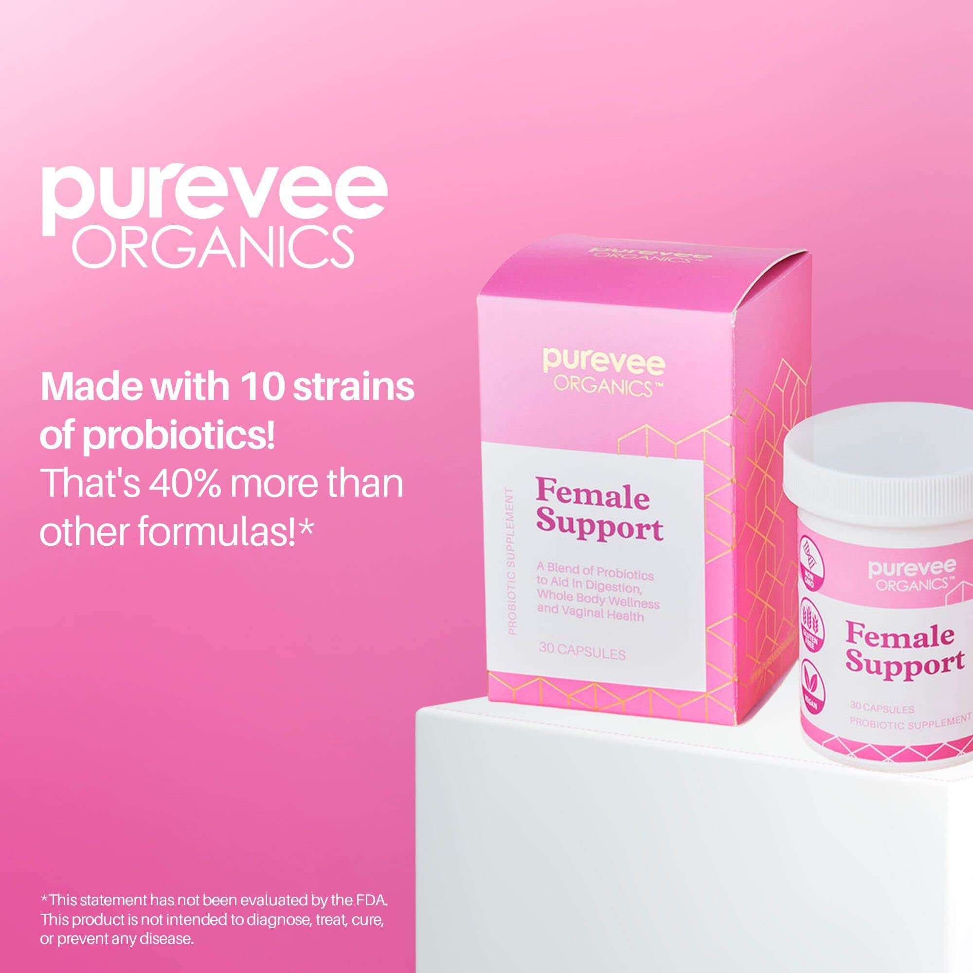 Purevee Organics Vaginal Probiotics for Women, 10 Essential Probiotic Strains, Vaginal + pH Balance Purevee Organics buy australia supplements
