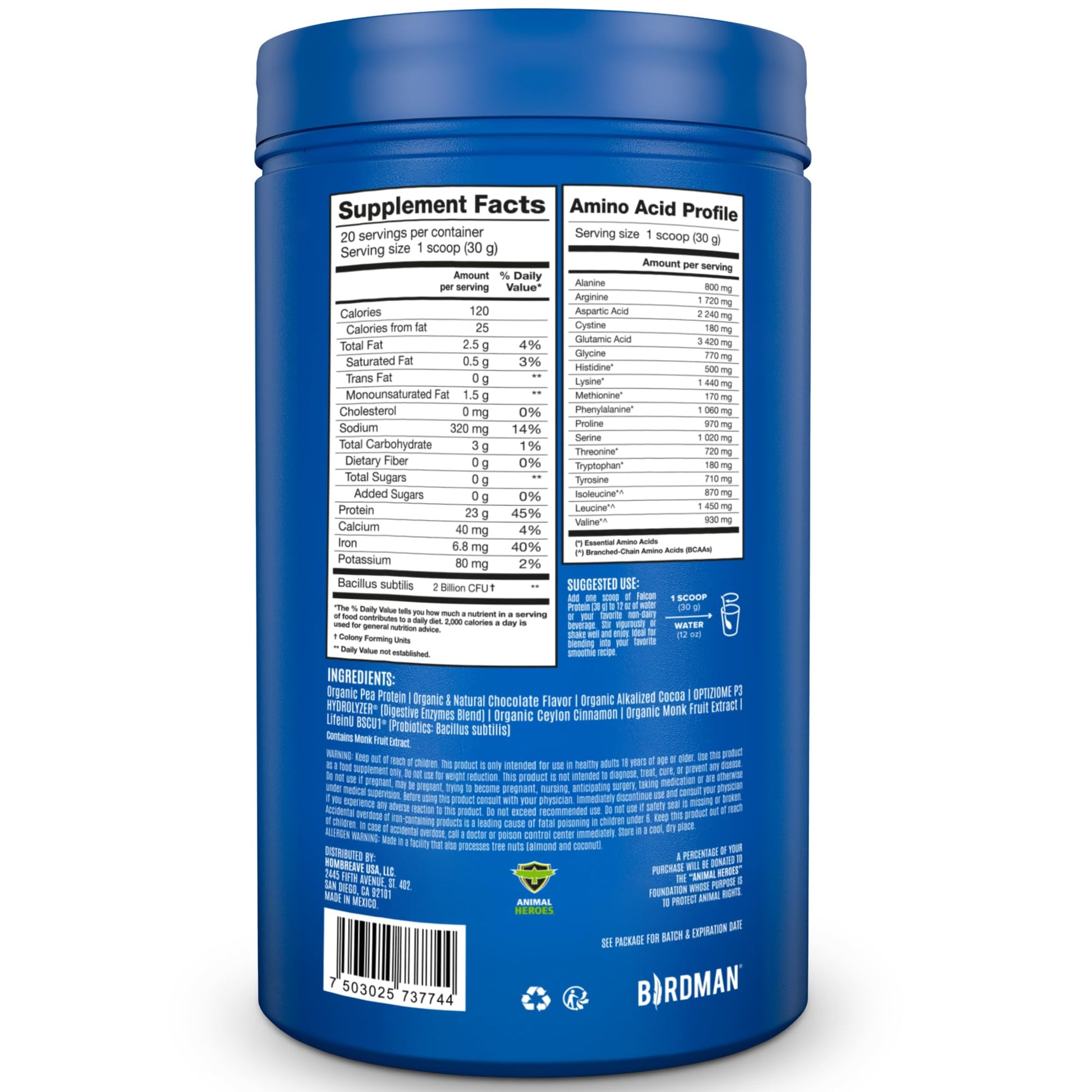 BIRDMAN Falcon Vegan Protein Powder Organic, Stevia & Sugar Free, Plant Based Protein BIRDMAN buy australia supplements