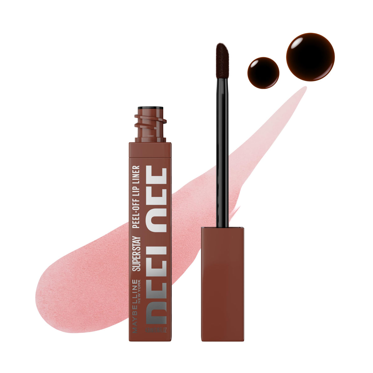 MAYBELLINE Super Stay Peel Off Lip Liner Lip Stain, Up to 24H Tattoo-Like Wear, Transfer-Proof Matte Finish, Hydrating Formula With Vitamin E, Aura (Mauve Nude) MAYBELLINE