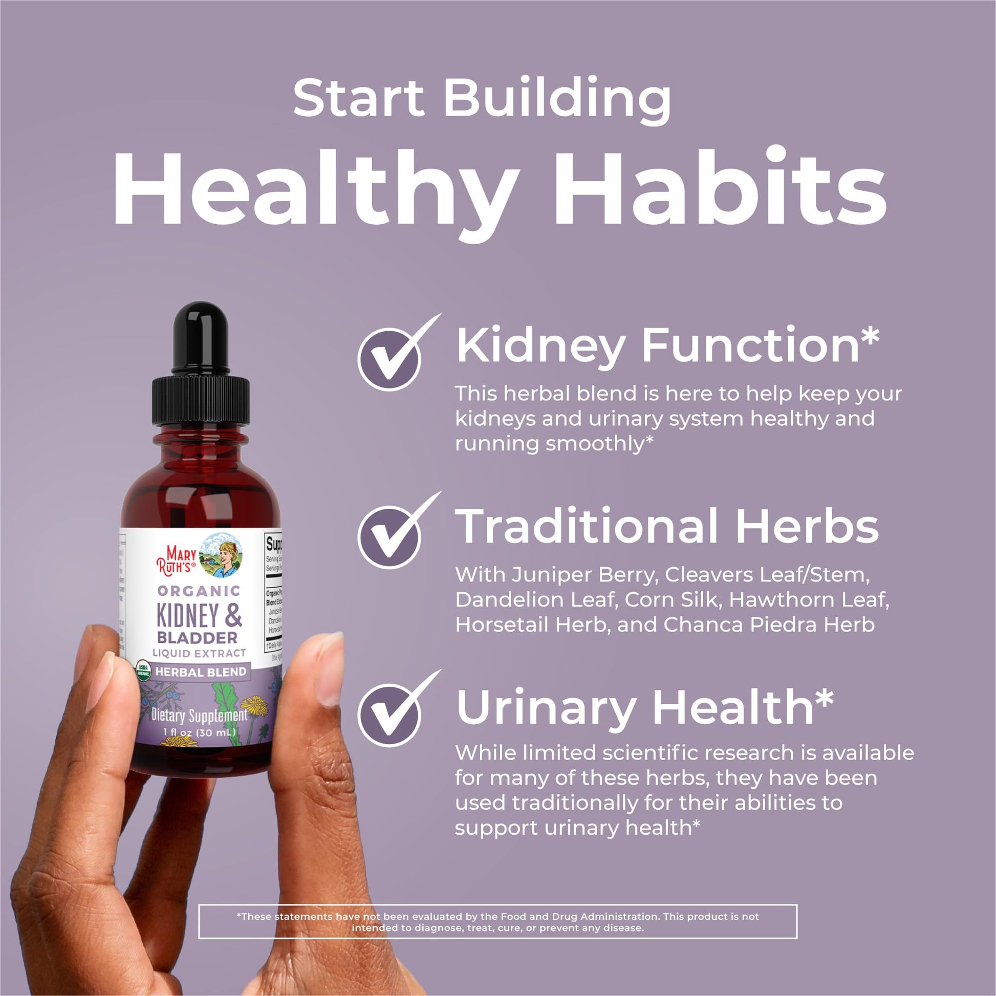 MaryRuth Organics Herbal Supplement Drops | Support Renal & Urinary Systems | Juniper Berry | Cleavers | Dandelion | Hawthorn | Horsetail & Chanca Piedra | Vegan | Non-GMO | 1 Fl Oz MARYRUTH'S buy australia supplements