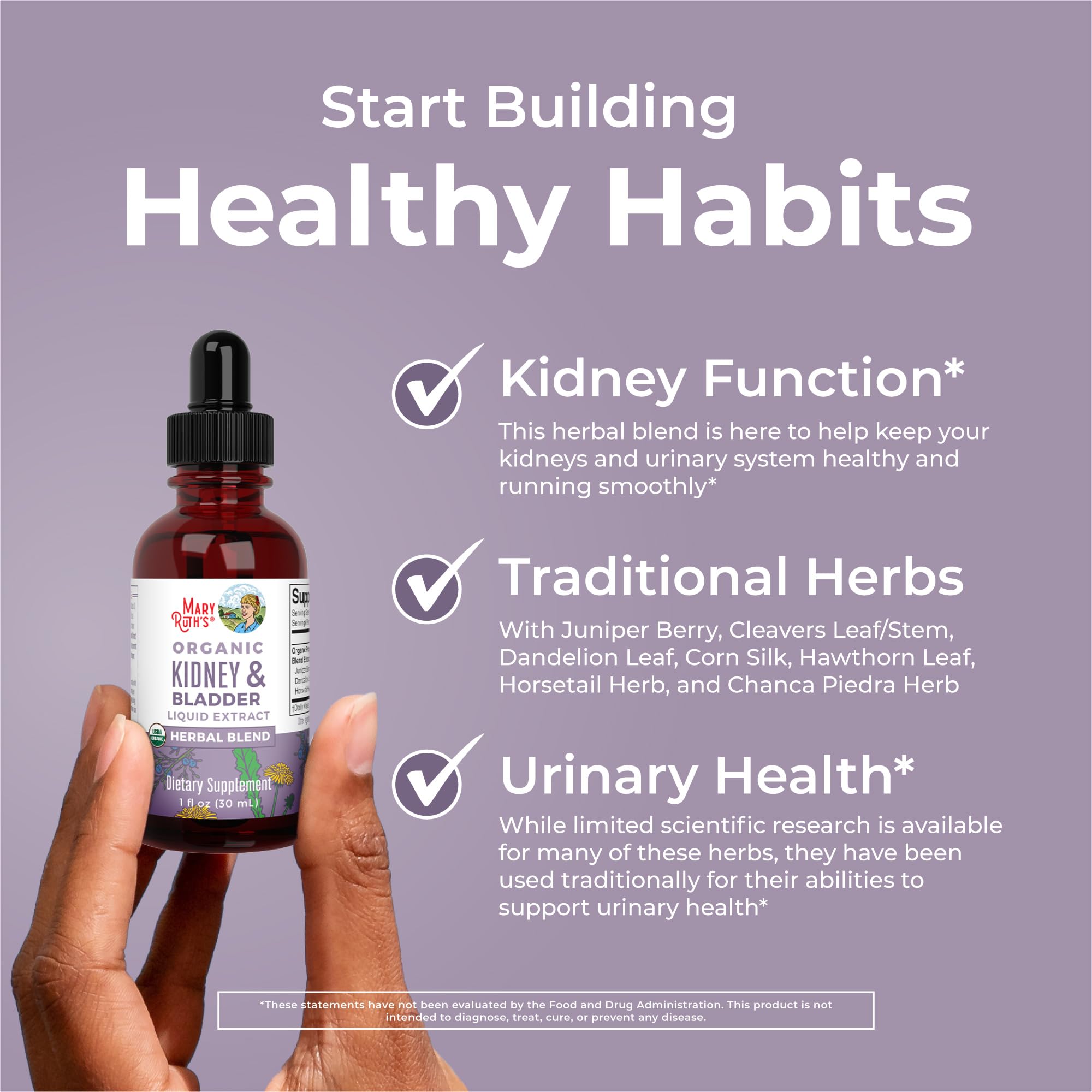 MaryRuth Organics Herbal Supplement Drops | Support Renal & Urinary Systems | Juniper Berry | Cleavers | Dandelion | Hawthorn | Horsetail & Chanca Piedra | Vegan | Non-GMO | 1 Fl Oz MARYRUTH'S buy australia supplements