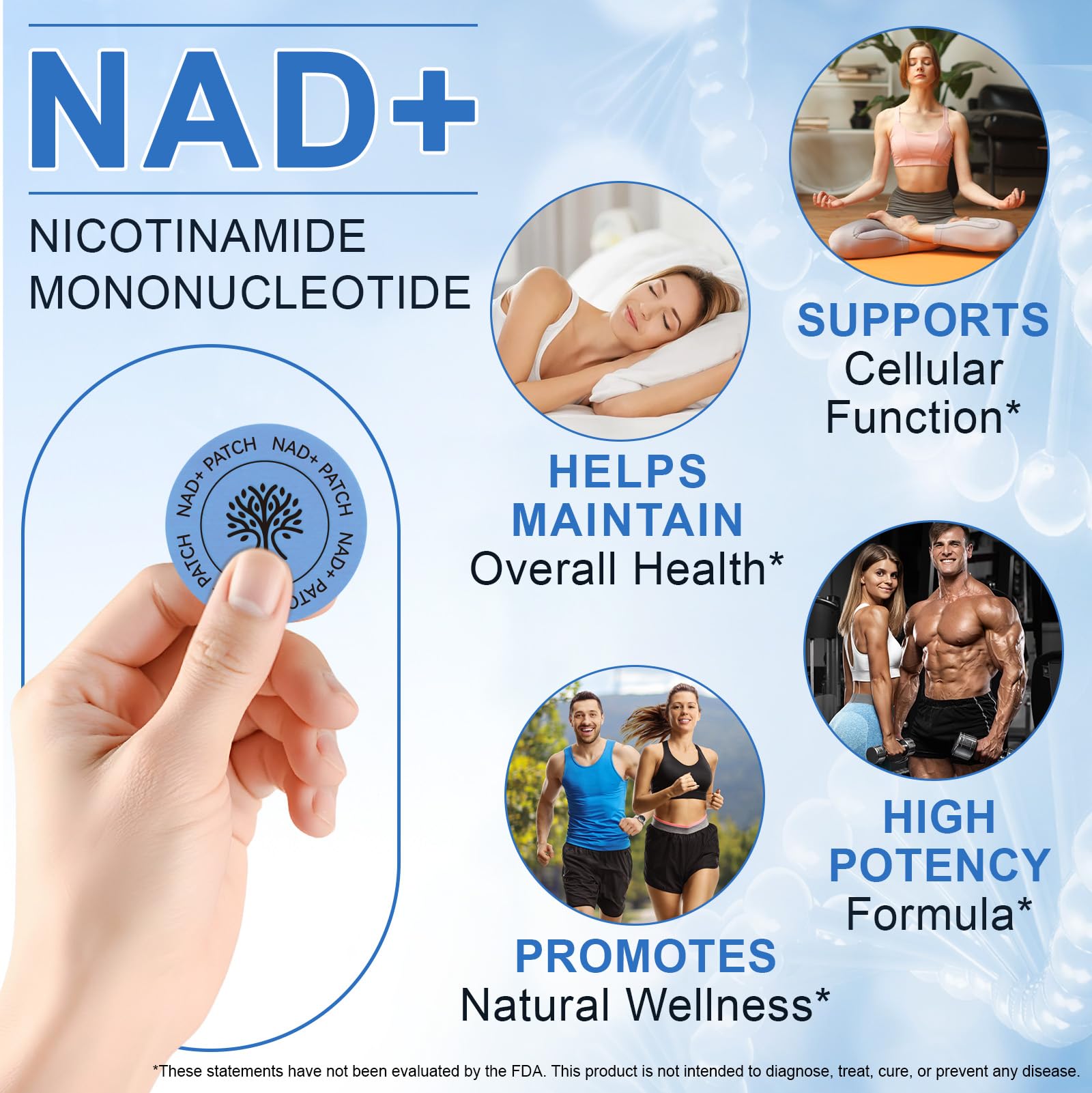 NAD Patches for Women & Men,One-Stop Solution for Skin and Wellness Support | NMNH, Resveratrol, Hyaluronic Acid, Vitamin C, & Coq10 l Premium 8-Hour Time-Release Patch for Enhanced Absorption MAYPJHEH buy australia supplements