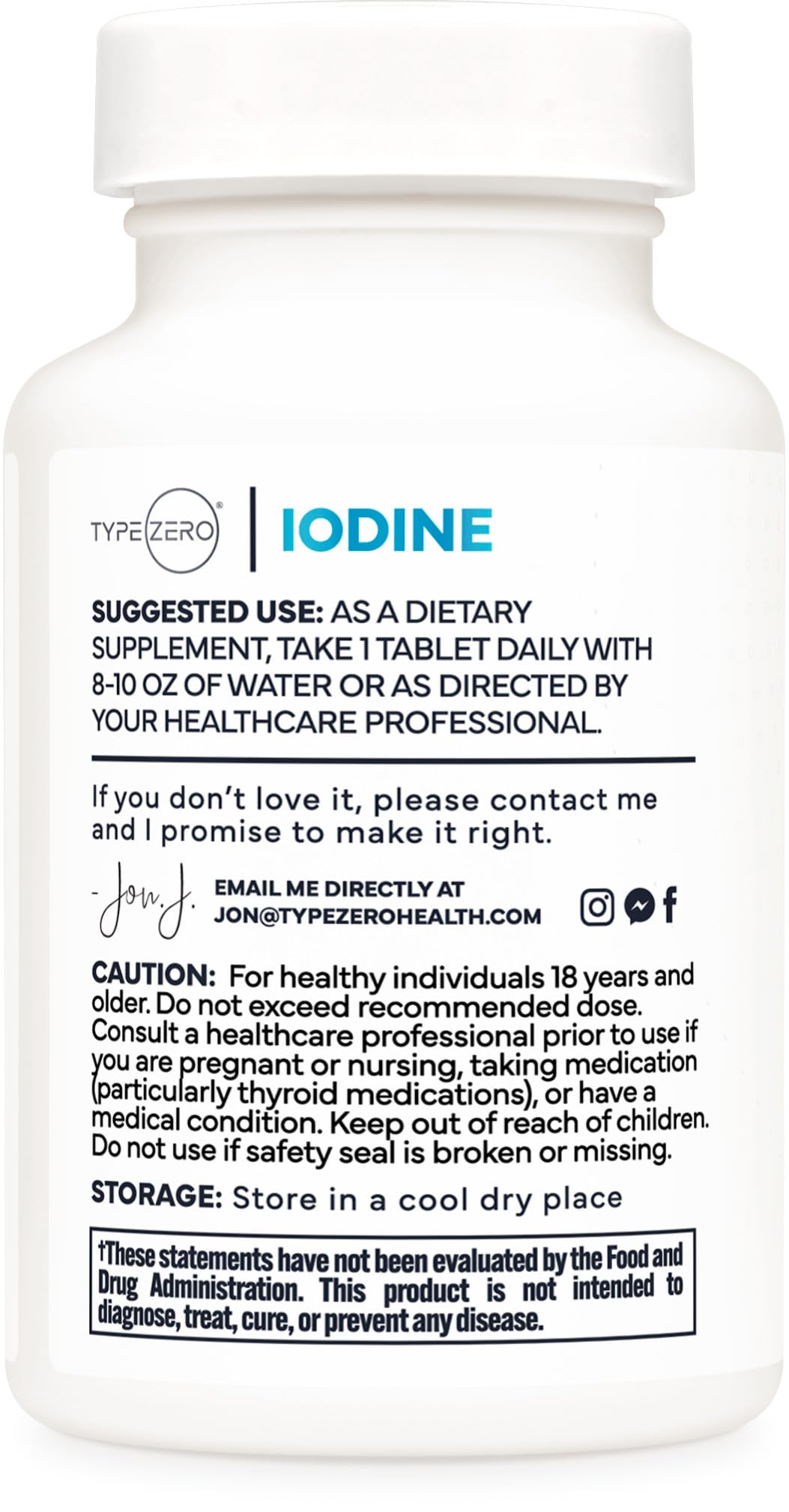 Type Zero Clean Iodine Tablets (60 Servings, 325 MCG Per Serving) - from Sea Kelp, Non-GMO, Gluten Free Type Zero buy australia supplements