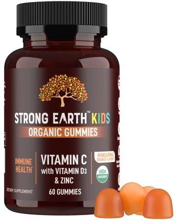YUM-V'S Kids Strong Earth - Organic Immune Health Gummies with Vitamin C, Vitamin D3 Plus Zinc - Immune System Boost Zinc YUM-V'S buy australia supplements