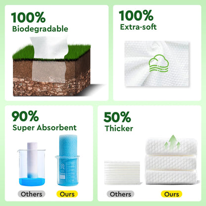 Elvira 100 Count Disposable Face Towels,Ultra Soft Skincare Facial Towels Elvira