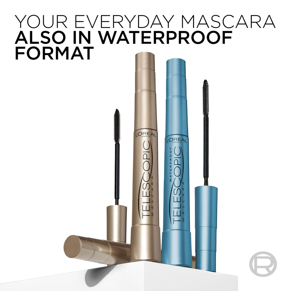 L’Oreal Paris Makeup Original Telescopic Mascara, Separating Mascara Volume and Length Formula, Washable, Blackest Black, 0.27 Fl Oz., 1 Count L'Oreal Paris