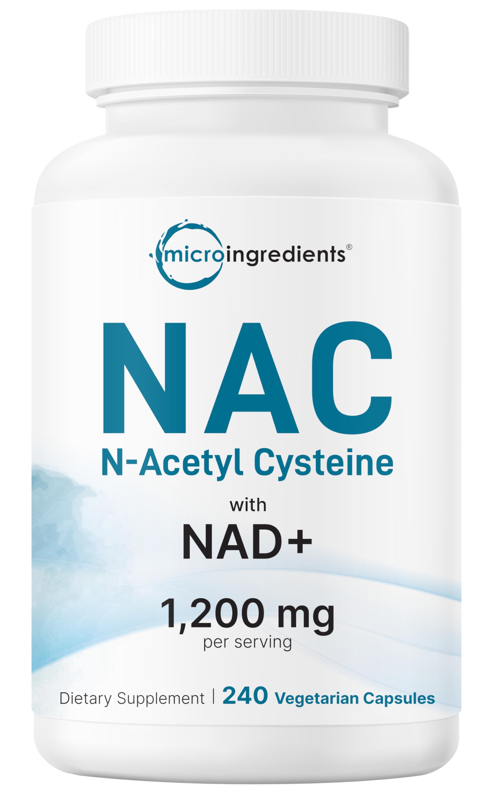 Micro Ingredients NAC with NAD+, 240 Vegetarian Capsules | 1,200 mg Per Serving | 2-in-1 N-Acetyl-L-Cysteine with Nicotinamide Adenine Dinucleotide Micro Ingredients buy australia supplements