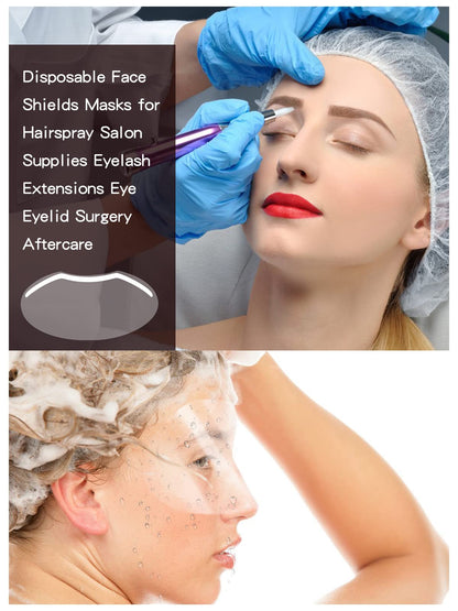 EBANKU Shower Face Shield Eyebrow Eyelash Shield Visors 100 PCS Waterproof EBANKU