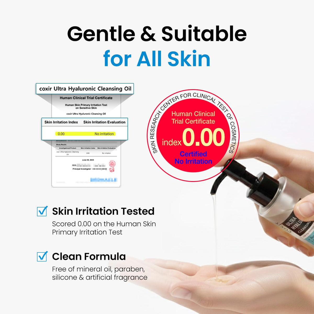 coxir Ultra Hyaluronic Cleansing Oil, Hydrating Makeup Remover, 5.07 fl.oz coxir