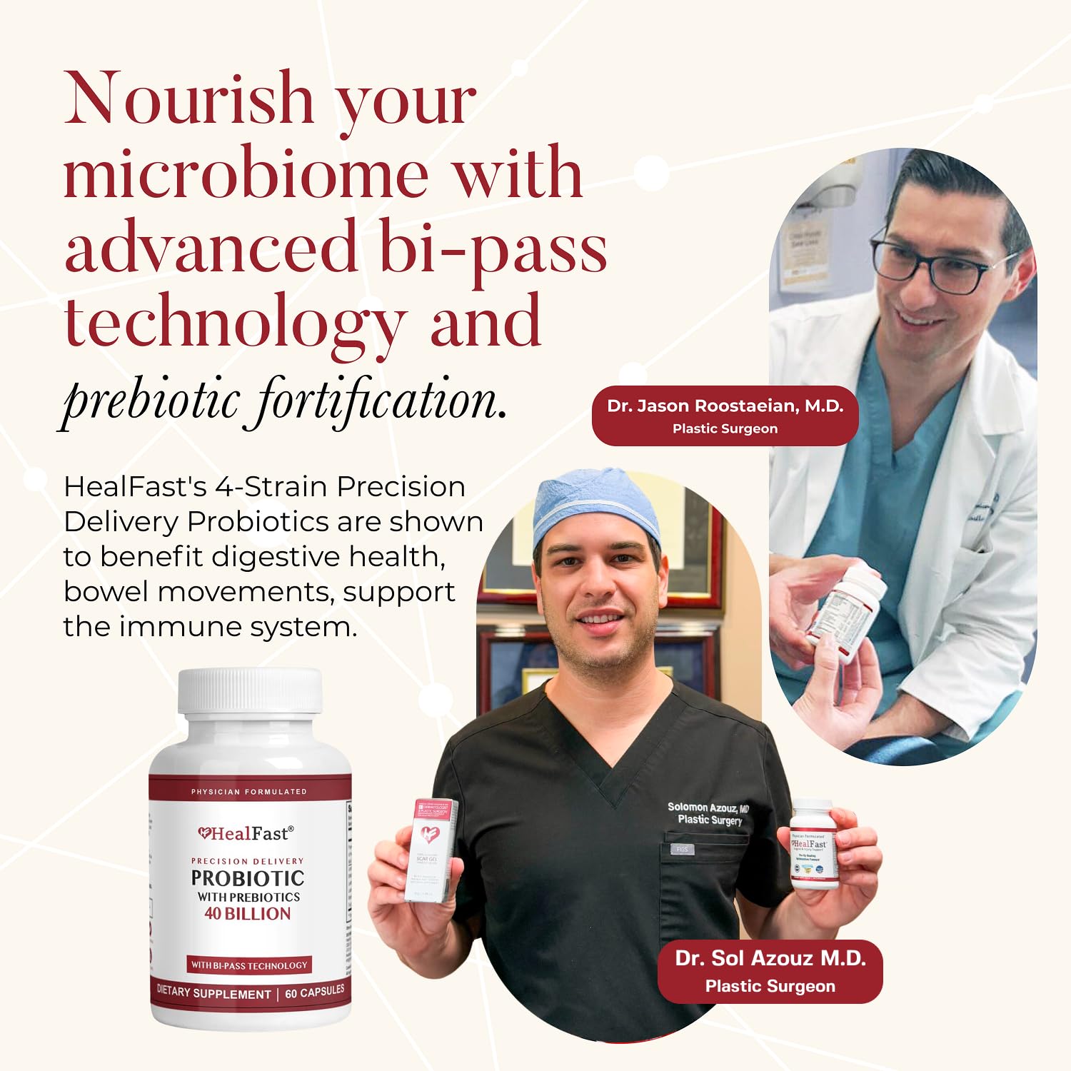 HealFast Physician Formulated Probiotic Supplement - 40 Billion CFU - Live Prebiotics and Probiotics for Men and Women - Probiotics for Gut Health - Non-GMO and Vegan - 30 Day Supply HealFast buy australia supplements
