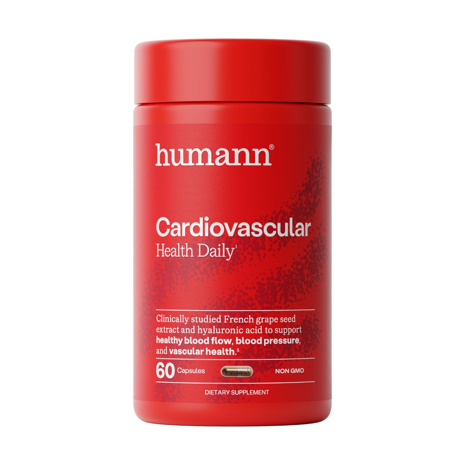 Humann Cardiovascular Health Daily, 4-in-1 Vascular & Blood Pressure Support, Grape Seed Extract Capsules & Hyaluronic Acid Circulation Supplements, Plant-Based Non-GMO, 60 Capsules Humann buy australia supplements