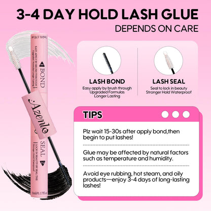 Azenlo Lash Extensions 40D+60D Cluster 240pcs DIY Wispy Lash Clusters 10-16mm Eyelash Clusters for Beginners At Home Individual Thin Band Lash Kit (40D+60D Kit) Azenlo