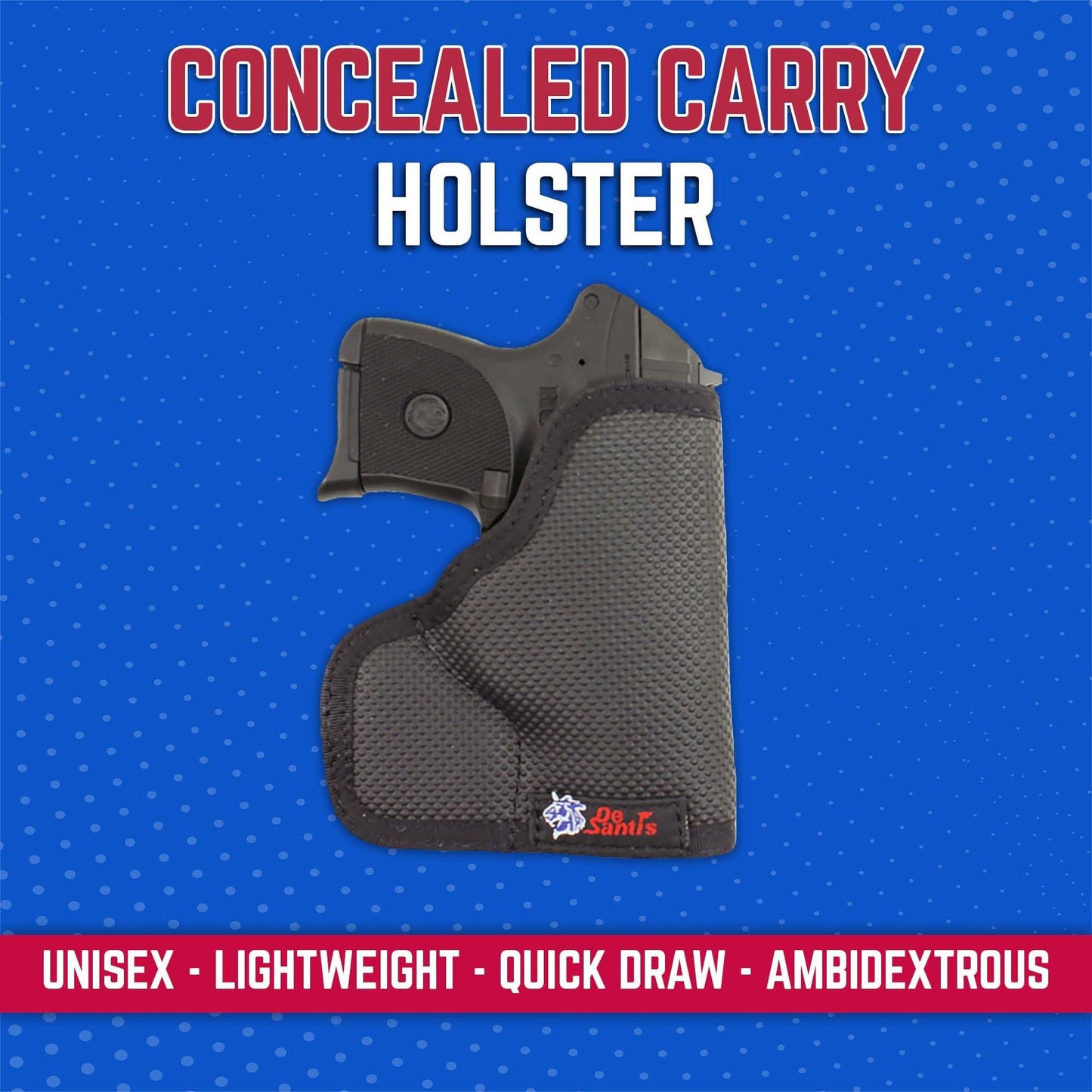 DeSantis Nemesis - Gun Pocket Holsters for Concealed Carry, Concealed Pocket Holster for Pistols, Revolvers, Soft, Designed for Comfort & Discreet Carry, Ambidextrous Gsupps Australia
