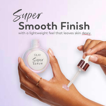 Olay Super Serum - Glow Serum for Face - Activated Niacinamide, Vitamin C & E, Collagen Peptide, AHA - 5-in-1 Benefits - Brightens, Hydrates, Smooths, Firms, Evens Tone, Proactive Anti-Aging, 1.0 Oz Olay