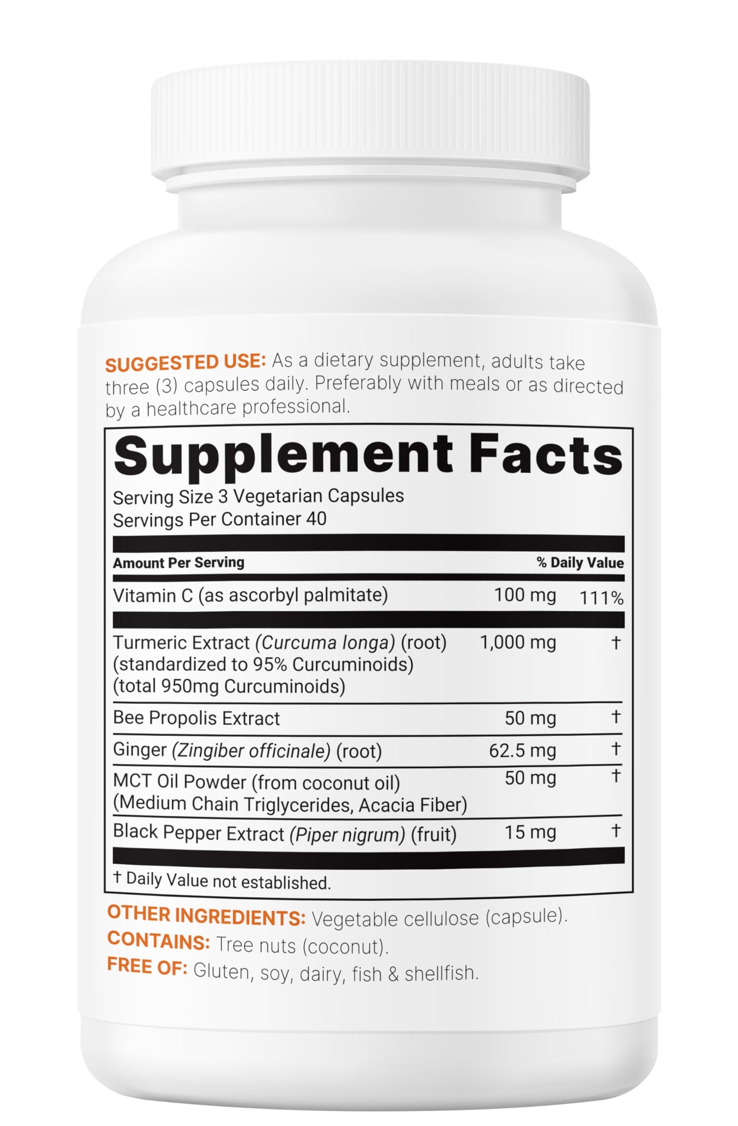 Micro Ingredients Pure Turmeric Curcumin Supplement 1,000mg – 95% Curcuminoids with Black Pepper & Ginger – High Absorption for Joint & Antioxidant Support Micro Ingredients