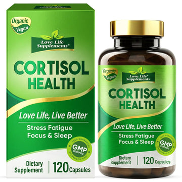Cortisol Supplements for Women/Men, Advanced Stress & Cortisol Support with Ashwagandha & Rhodiola Rosea, Promotes Relaxation, Mood, Focus, and Restful Sleep for Men and Women, 120 Capsules Love Life Supplements buy australia supplements