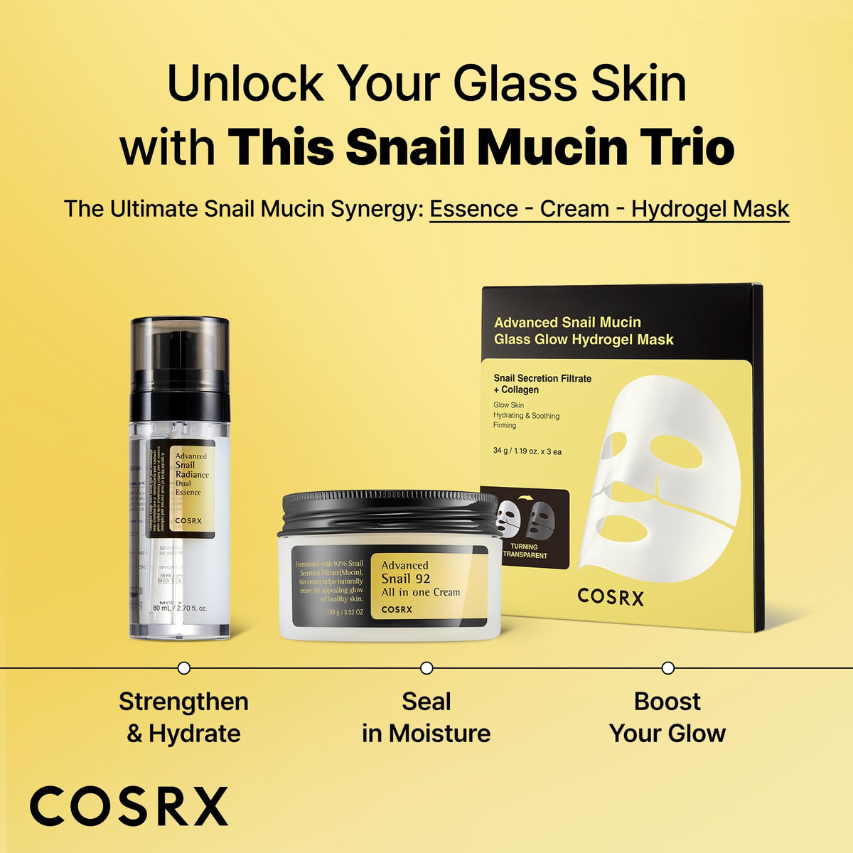 COSRX Snail Mucin 74% + Niacinamide 5% Dual Face Serum, 2.7 oz COSRX