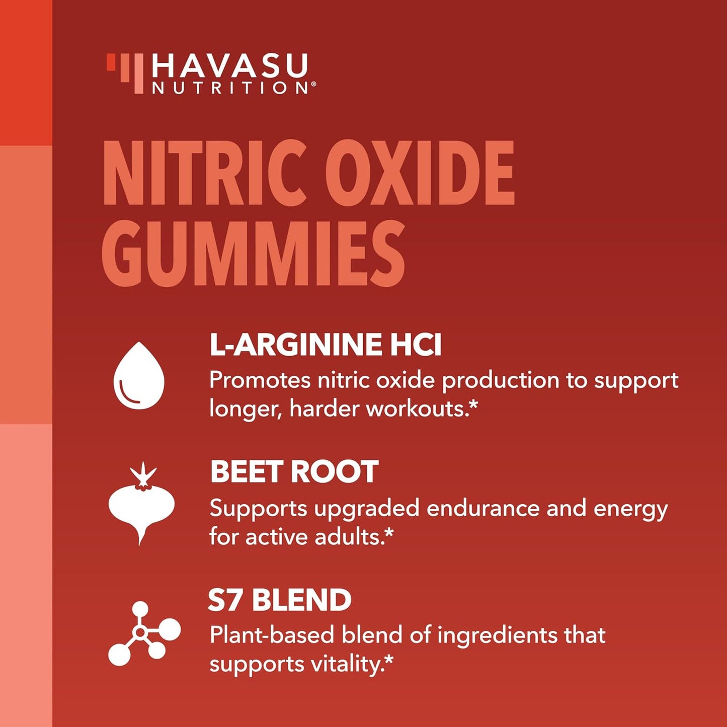 Nitric Oxide Beet Root Gummies with L-Arginine, NO Gummies, 90 Count | Vegan, Non-GMO Nitric Oxide Supplement for Energy, Endurance, and Recovery, Green Apple and Cinnamon Flavor, 30 Servings Gsupps Australia