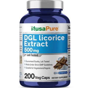 NusaPure DGL Licorice Extract 500 mg 200 Veggie Capsules (Vegan,Non-GMO) NusaPure buy australia supplements