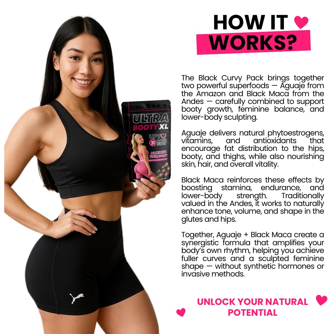 Curvy Fruit Maximum Booty Growth – Ultra Booty Powder with Aguaje + Black Maca – Glute Volume Supplement for Women Curvy Fruit buy australia supplements