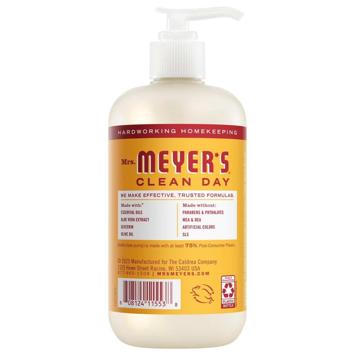 MRS. MEYER'S CLEAN DAY Hand Soap, Clementine Scent, 12.5 Fl Oz Bottle Mrs. MEYER'S