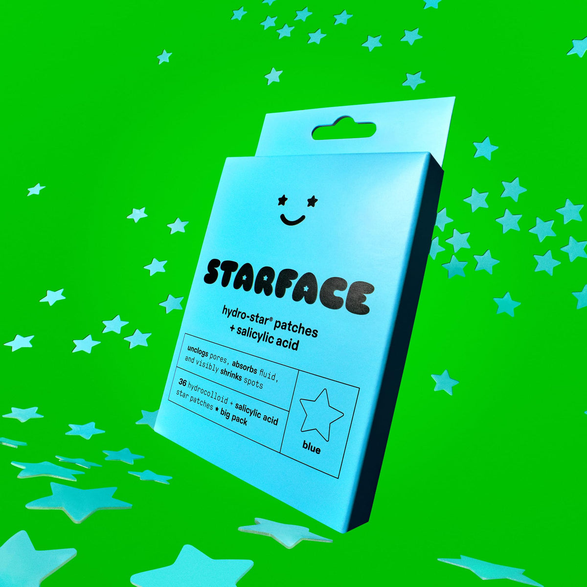 Starface Hydro-Star® Blue Hydrocolloid Star Patch, 36 ct Starface World