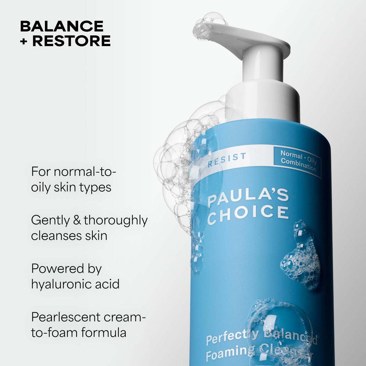 Paula's Choice RESIST Perfectly Balanced Foaming Facial Cleanser, 6.4 Fl Oz Paula's Choice