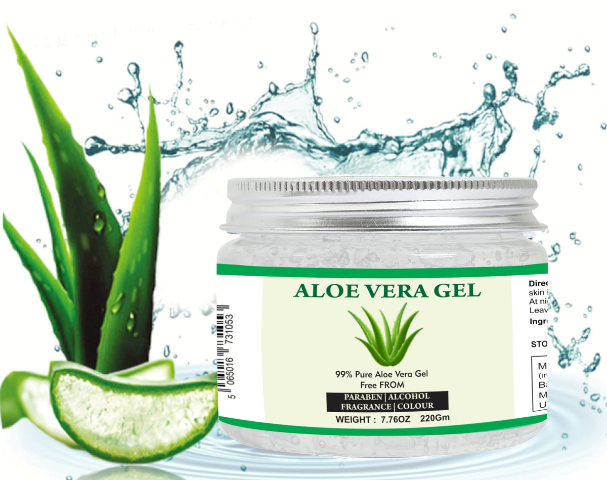 Raslok Aloe Vera Gel | 99% Pure Natural Aloe Gel | For Moisturizing Face Skin & Hair Care,Durable Moisturizing Hydrating Soothing | Non-Sticky (7.76 oz) Raslok