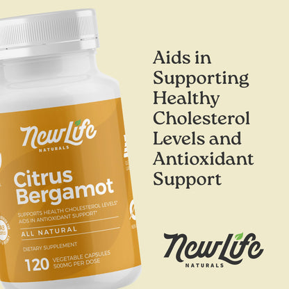 NewLife Naturals Citrus Bergamot Supplements 500 MG - Heart Health - Supplement for Wellness and Aging Support NewLife Naturals