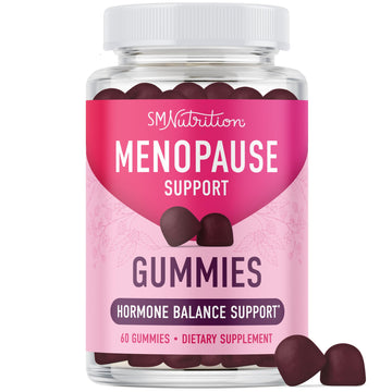 Menopause Support Gummies | Hormone Balance Relief for Hot Flashes, Night Sweats, Mood Swings, & Bloating | with Phytoestrogen Soy, Vitamin D3, PABA, Biotin | Vegetarian, Gluten-Free | 60 Count SMNutrition buy australia supplements