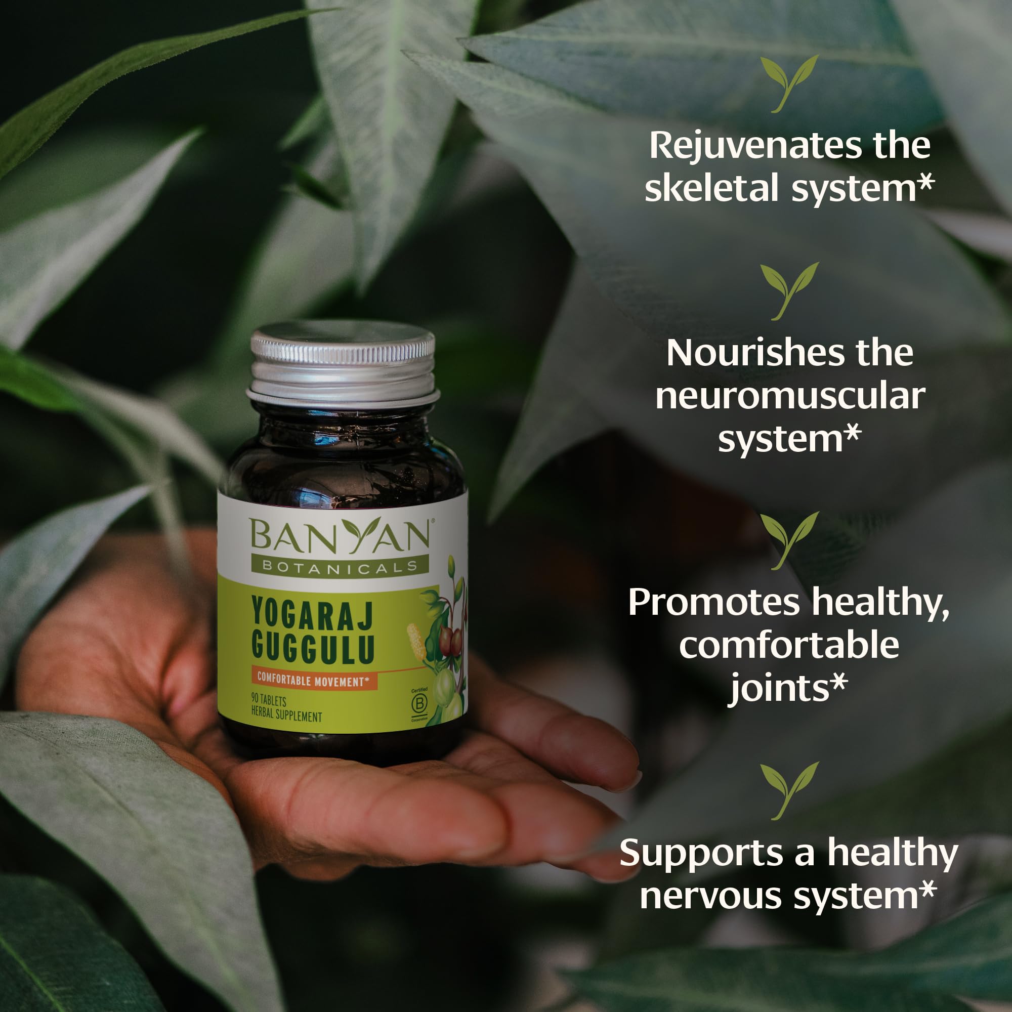 Banyan Botanicals Organic Yogaraj Guggulu – Joint Support & Mobility Supplement – Ayurvedic Herbal Blend for Flexibility, Neuromuscular Comfort – Deep Systemic Detox – 90 Tablets – USDA Organic* Banyan Botanicals buy australia supplements