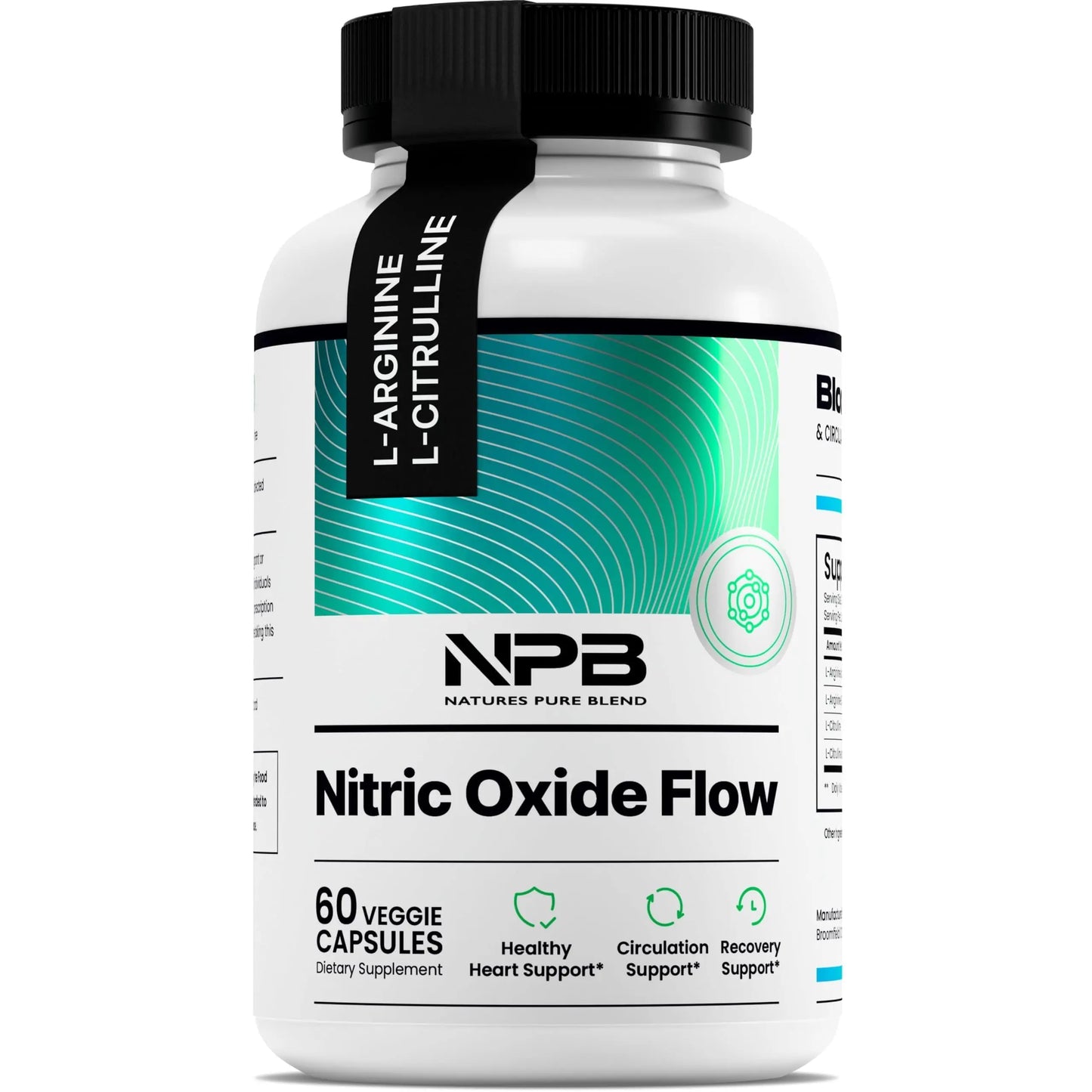 Nature's Pure Blend Nitric Oxide Supplements for Men – L-Arginine L-Citrulline – Heart Support & Flow Circulation Booster – 1500MG L Arginine and L Citrulline, Preworkout, Bodybuilding Nature's Pure Blend