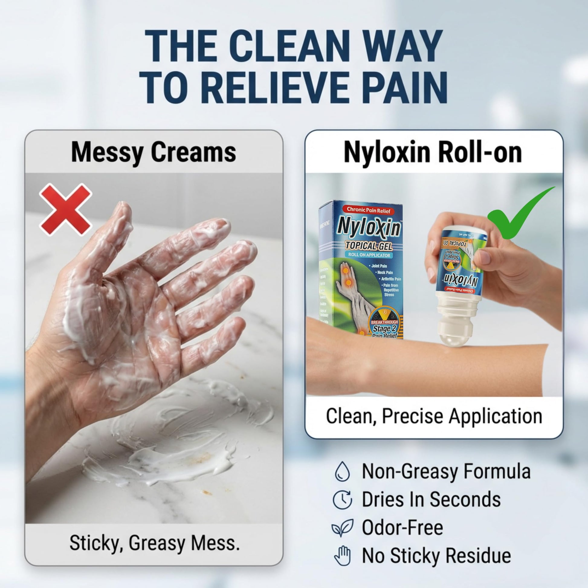 Nyloxin Roll-On Arthritis Pain Relief Gel, Back Pain Relief, Neuropathy Pain Relief, Nerve Pain Relief, Knee Pain Relief, Foot Pain Relief, Muscle Pain Relief, Shoulder Pain, Joint Pain (2 oz) Nyloxin buy australia supplements