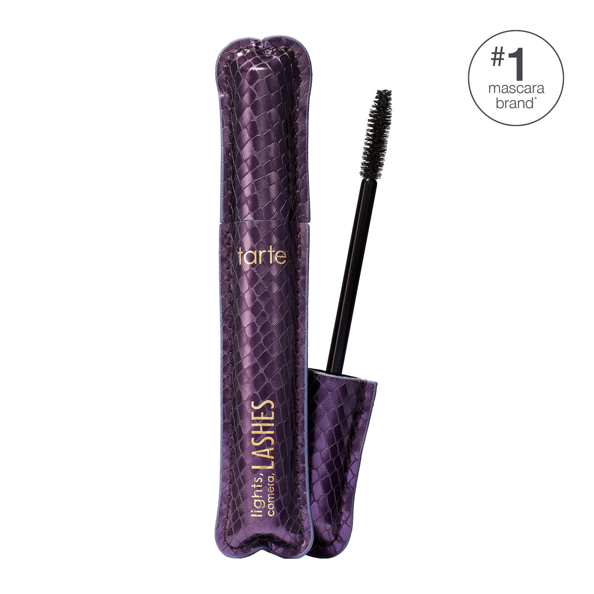 tarte lights, camera, lashes 4-in-1 mascara – Volume, Length, Curl & Conditioning for Fuller-Looking Lashes, Smudge-Proof, Flake-Free, Longwear, Vegan & Cruelty-Free, full size, black tarte