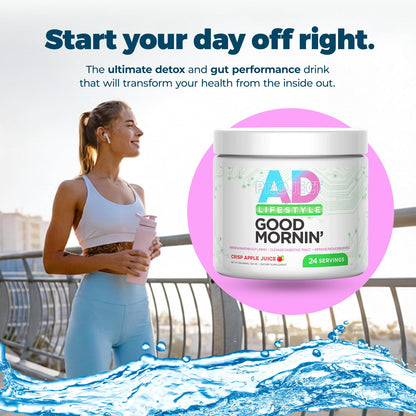 Project AD Life Good Morning Detox and Performance Drink, Naturally Flavored and Formulated with L-GLutamine, Apple Cider Vinegar, PROJECT AD LLC