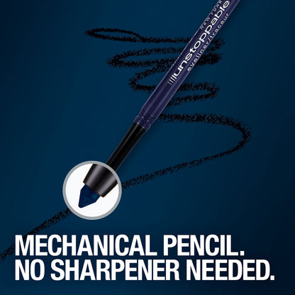 Maybelline Unstoppable Waterproof Mechanical Black Eyeliner Pencil, Easy to Apply, Smooth Glide, Up to 24 Hour Wear, Onyx MAYBELLINE