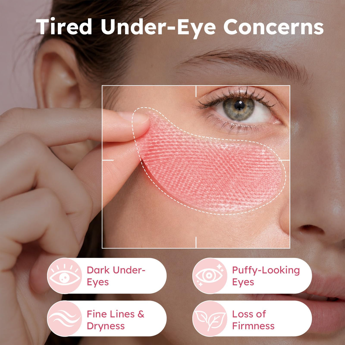 Retinol Caffeine Eye Patches, with Hydrolyzed Collagen, Peptides, 60 Pcs Ossjds