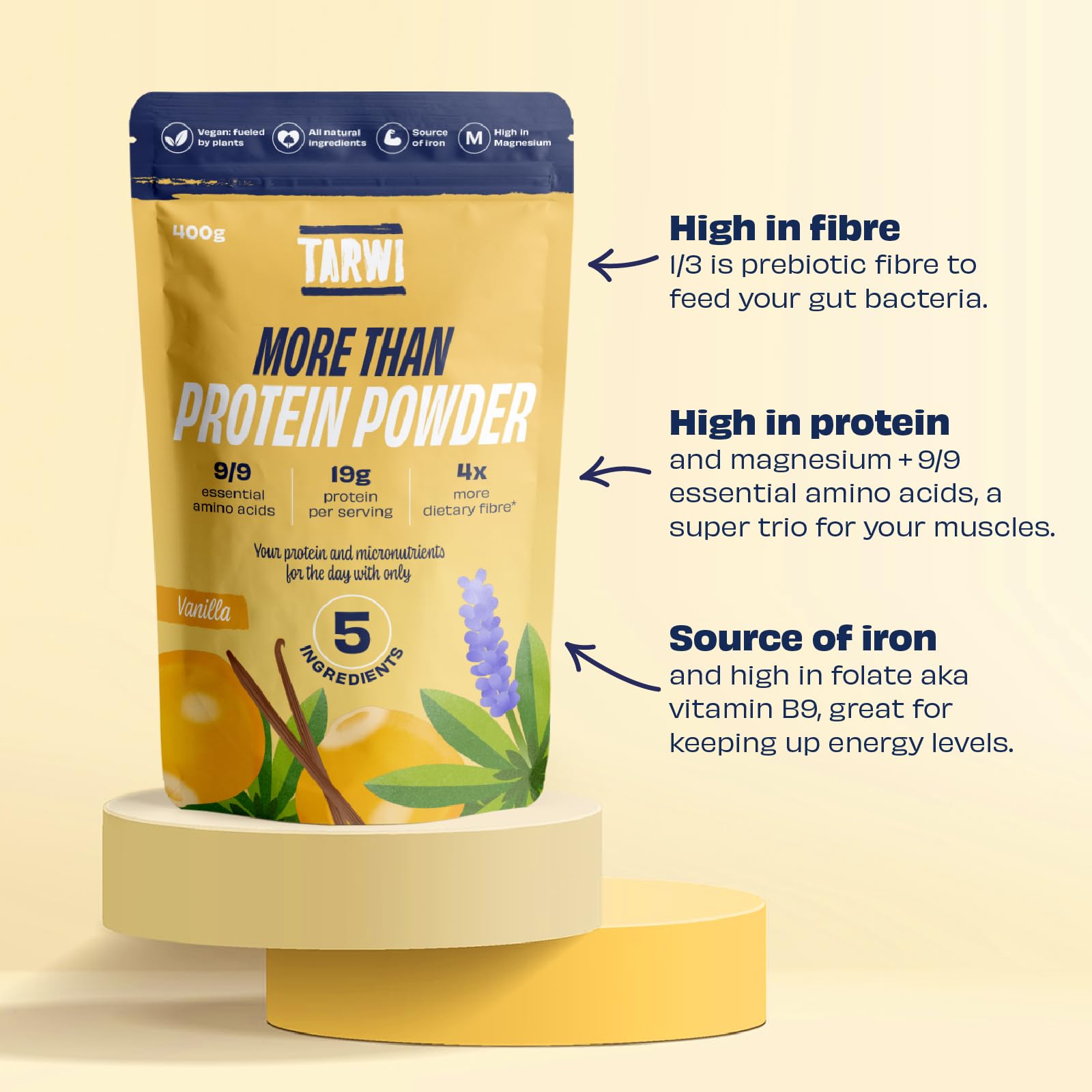 Tarwi Lupin 100% Natural No Bloating Vegan Protein Powder + High Fibre Gut Friendly Plant Based Protein TarwiBuy Supplements Australia