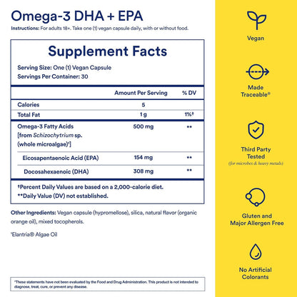 Ritual Hyaluronic Acid and Vegan Omega 3 Supplement Bundle - HyaCera Reduce Wrinkles, Fine Lines & Improve Skin Smoothness* - Bioavailable Omega-3 DHA and EPA - Vegan - 30 Servings