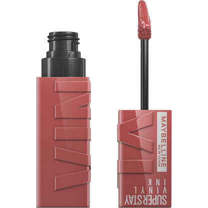 Maybelline Super Stay Vinyl Ink Longwear No-Budge Liquid Lipcolor Makeup, Highly Pigmented Color and Instant Shine, Cheeky, Rose Nude Lipstick, 0.14 fl oz, 1 Count MAYBELLINE