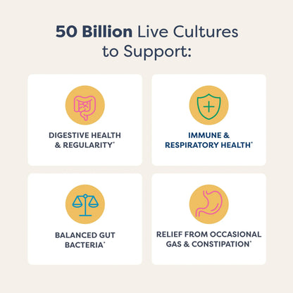 Renew Life Extra Care Digestive Probiotic Capsules, 50 Billion CFU Guaranteed, Daily Supplement Supports Immune, Digestive, Respiratory Health(1), L. Rhamnosus GG Renew Life