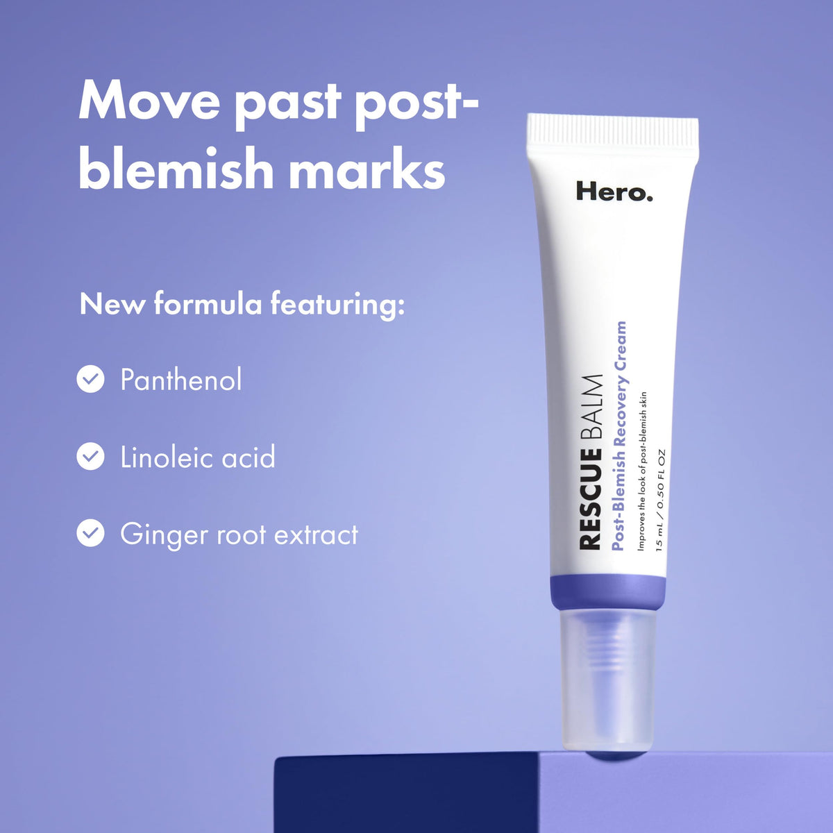 Hero Cosmetics Rescue Balm Post-Blemish Recovery Cream, 0.5 Fl Oz HERO COSMETICS