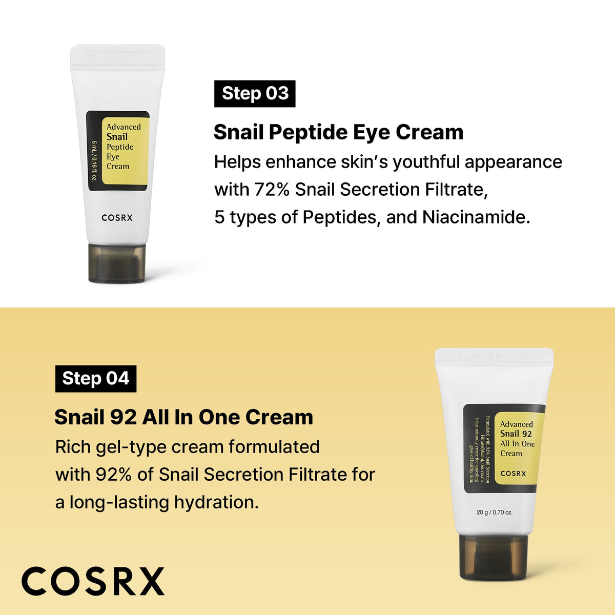 COSRX All About Snail Mucin Korean Skin Care Set, Mini Travel Essentials COSRX