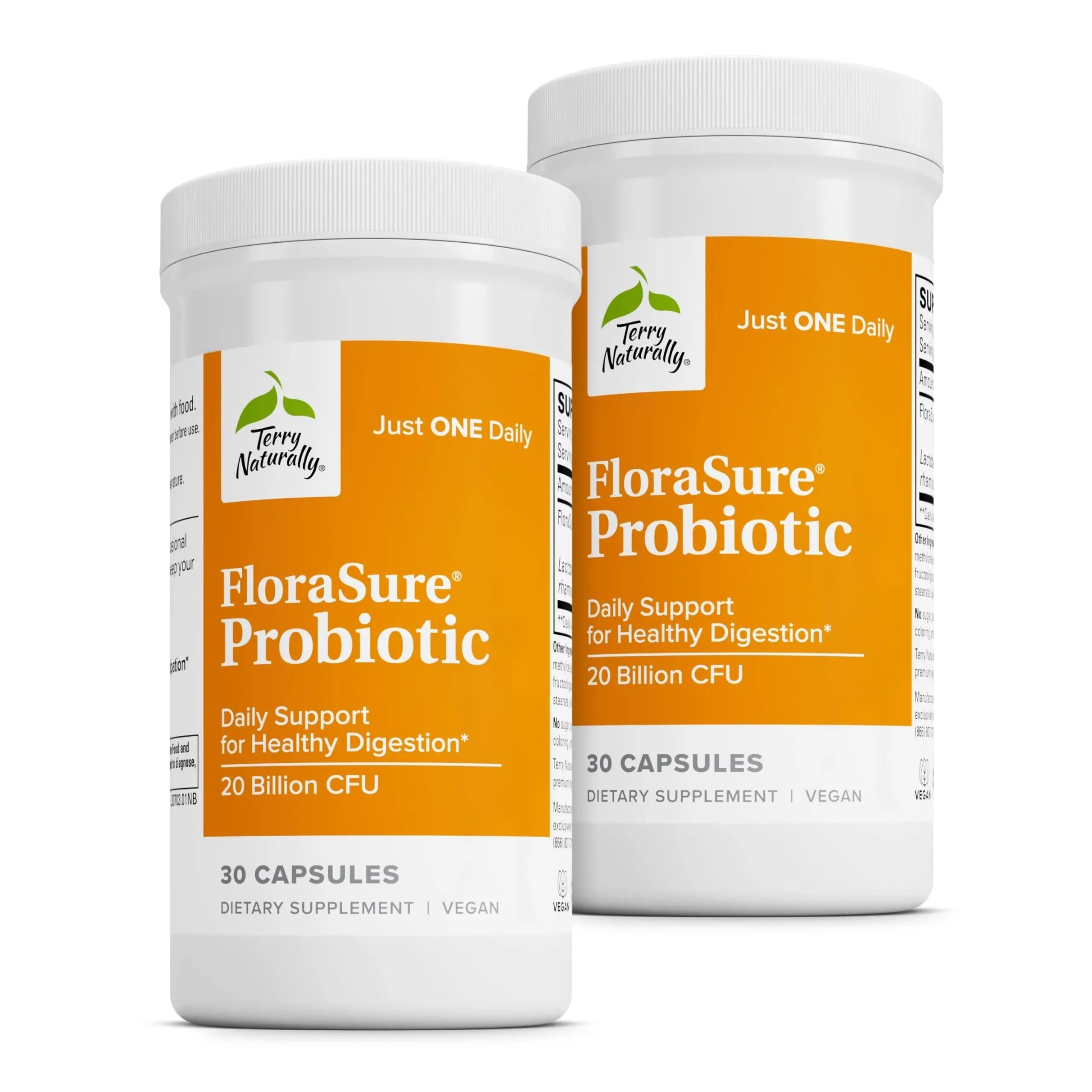 Terry Naturally FloraSure Probiotic - Digestion Supplement to Aid Against Occasional Bloating & Support Gas Relief - Gut Health Support with Bifidobacterium Bifidum - 30 Capsules (Pack of 2) Terry Naturally buy australia supplements